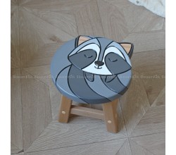 Детский табурет "Funny Animals" Енот (бук)